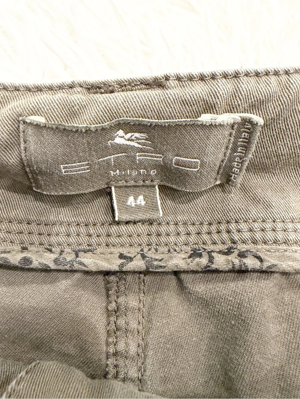 Etro Milano Pleated Utility Shorts 44 8 10 Medium Khaki Chino Gorpcore